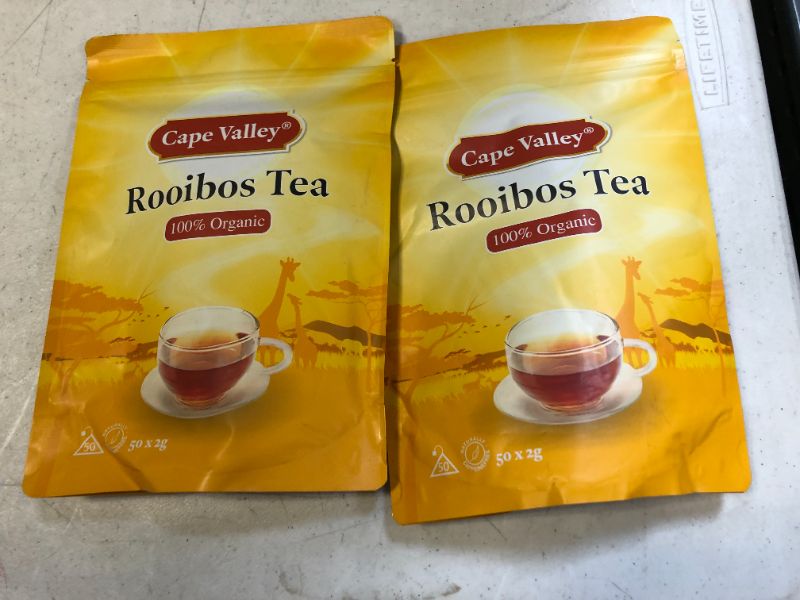 Photo 2 of 2022 New Rooibos Tea | Herbal Tea | 100% Organic | Caffeine Free | No Calories | Anti-oxidation Red Bush Tea | South African Natural Plant Tea Beverages | 50 count teabags (2 pack) expires 23/11/2025