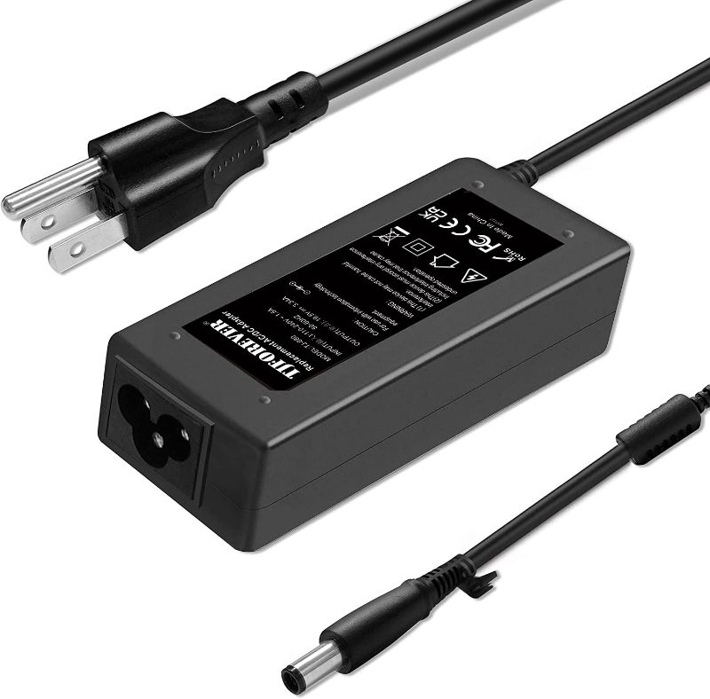 Photo 1 of 65W Laptop Charger Compatible with Dell Inspiron,Latitude,Vostro(LA65NS2-01/HA65NS5-00) Power Supply Adapter (DC:7.4x5.0mm).
