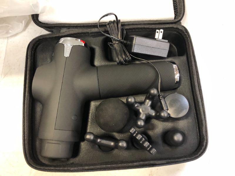 Photo 2 of Fusion Black Pro Muscle Massage Gun Deep Tissue Percussion Muscle Massager Gun for Athletes Pain Relief Therapy and Relaxation, Percussion Therapy Chiropractor Massager, Body Massager
