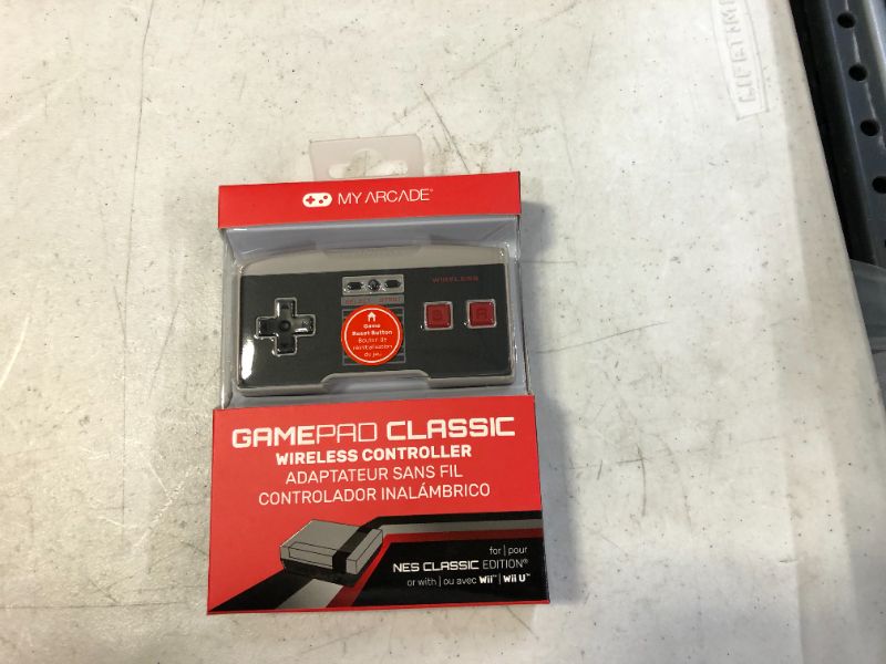 Photo 2 of My Arcade GamePad Classic - Wireless Game Controller - Compatible with Nintendo NES Classic Edition, Wii, Wii U - Adapter Included - 30 Feet Range - Home Button - Battery Powered - Ergonomic Design
