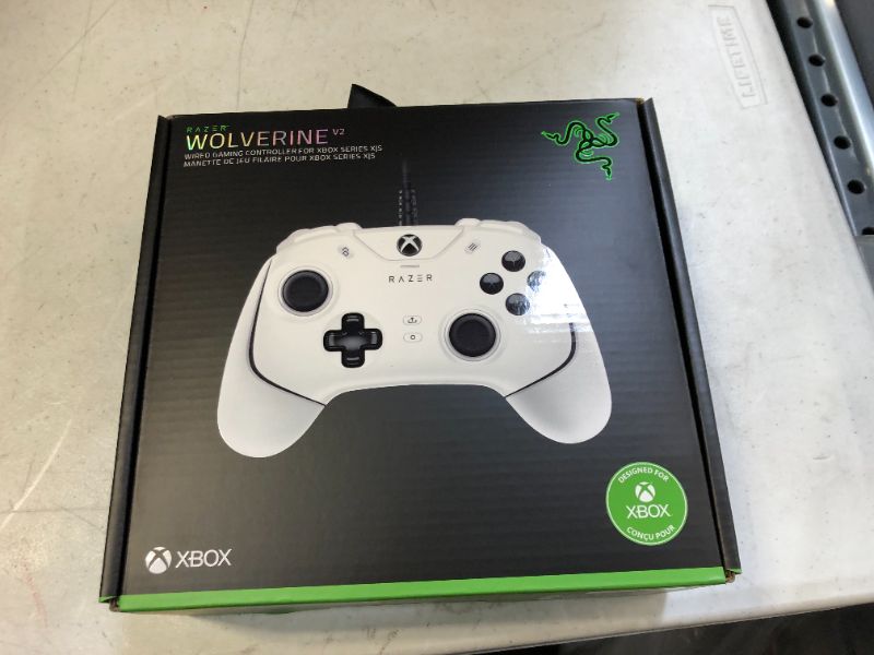 Photo 1 of Razer Wolverine V2 Wired Gaming Controller for Xbox Series X|S, Xbox One, PC: Remappable Front-Facing Buttons - Mecha-Tactile Action Buttons and D-Pad - Trigger Stop-Switches - White
