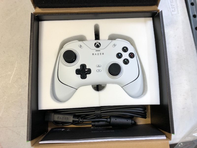 Photo 2 of Razer Wolverine V2 Wired Gaming Controller for Xbox Series X|S, Xbox One, PC: Remappable Front-Facing Buttons - Mecha-Tactile Action Buttons and D-Pad - Trigger Stop-Switches - White
