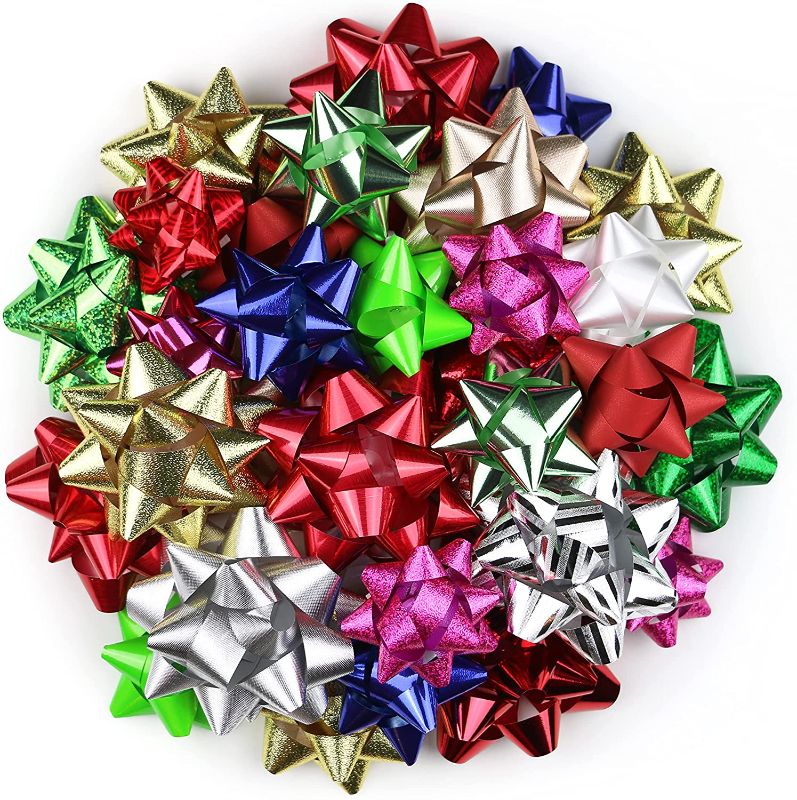 Photo 1 of ( 2 PACK) Colorful Bow Set for Christmas Presents and Holiday Gifts, Assorted (34 Bows)
