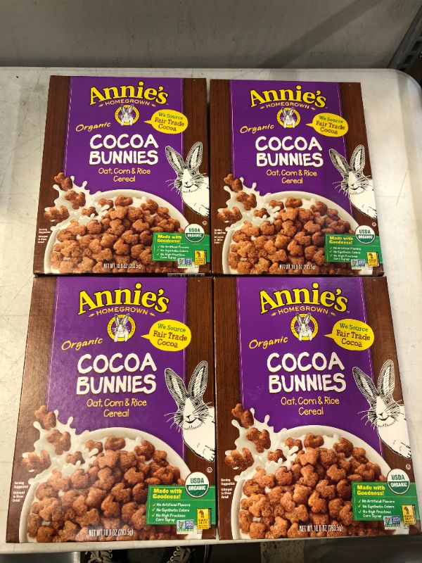 Photo 2 of 4 Annie's Organic Cocoa Bunnies Breakfast Cereal, 10 oz BB 26FEB2022
