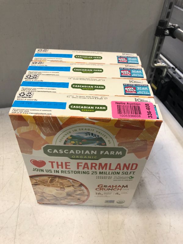 Photo 3 of 4 Cascadian Farm Organic Graham Crunch Cereal, 9.6 oz BB 14FEB2022
