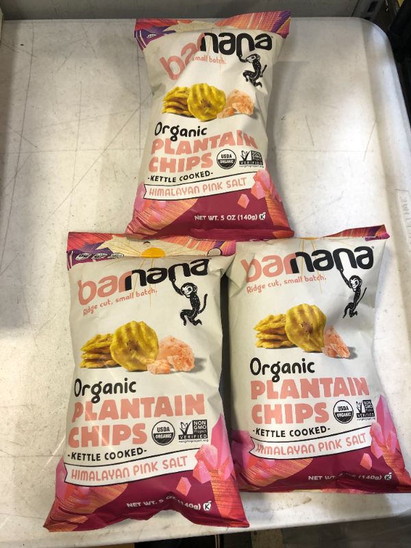 Photo 2 of Barnana Organic Plantain Chips, Himalayan Pink Salt, Paleo, Vegan, Grain Free Chips,5 Ounce (Pack of 3) BB 24FEB2022
