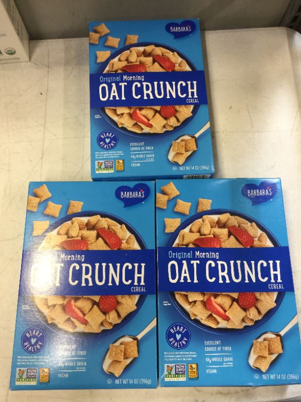 Photo 2 of 3 Morning Oat Crunch Original Cereal, Heart Healthy, Non-GMO, 14 Oz Box BB 09FEB2022
