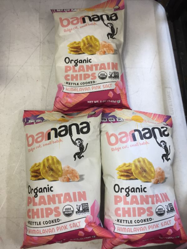 Photo 2 of Barnana Organic Plantain Chips, Himalayan Pink Salt, Paleo, Vegan, Grain Free Chips,5 Ounce (Pack of 3) BB 16MAR2022
