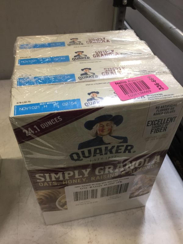 Photo 3 of 2 Quaker Simply Granola Honey & Raisin, Twin Pack BB 10NOV2021
