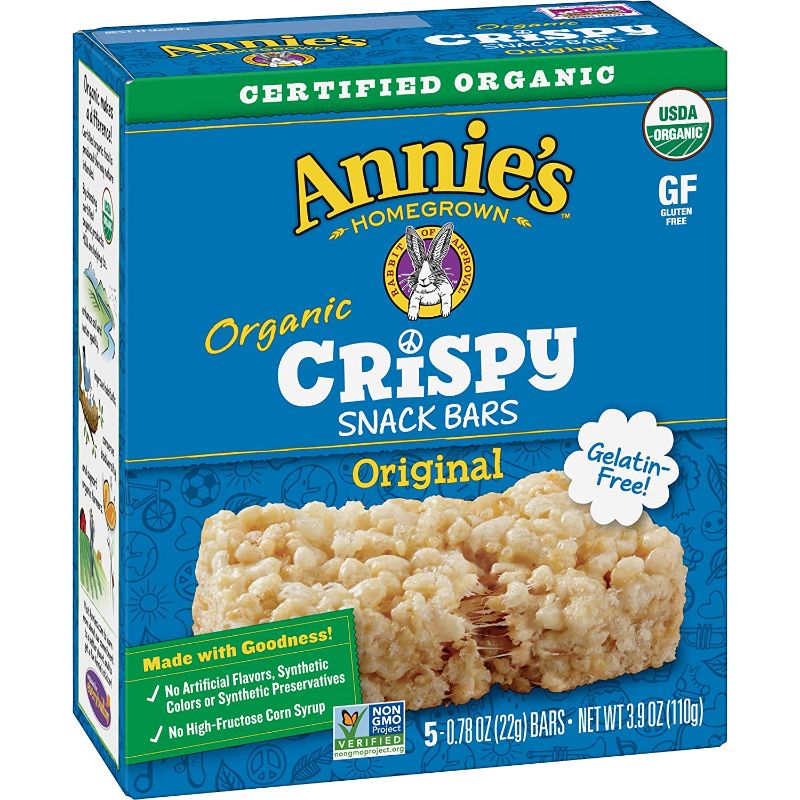 Photo 1 of 4 Annie's Organic Original Crispy Snack Bars, Gluten Free, 3.9 oz, 5 ct BB 30DEC2021
