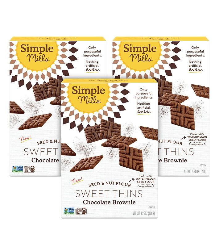 Photo 1 of 3 Simple Mills Chocolate Brownie Seed & Nut Flour Sweet Thins BB 12/14/2021