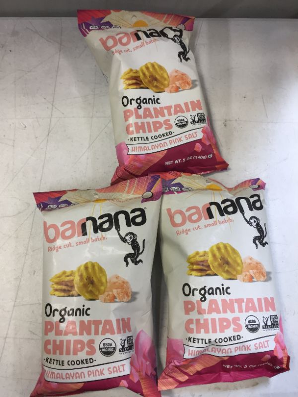 Photo 2 of Barnana Organic Plantain Chips, Himalayan Pink Salt, Paleo, Vegan, Grain Free Chips,5 Ounce (Pack of 3) BB 24FEB2022
