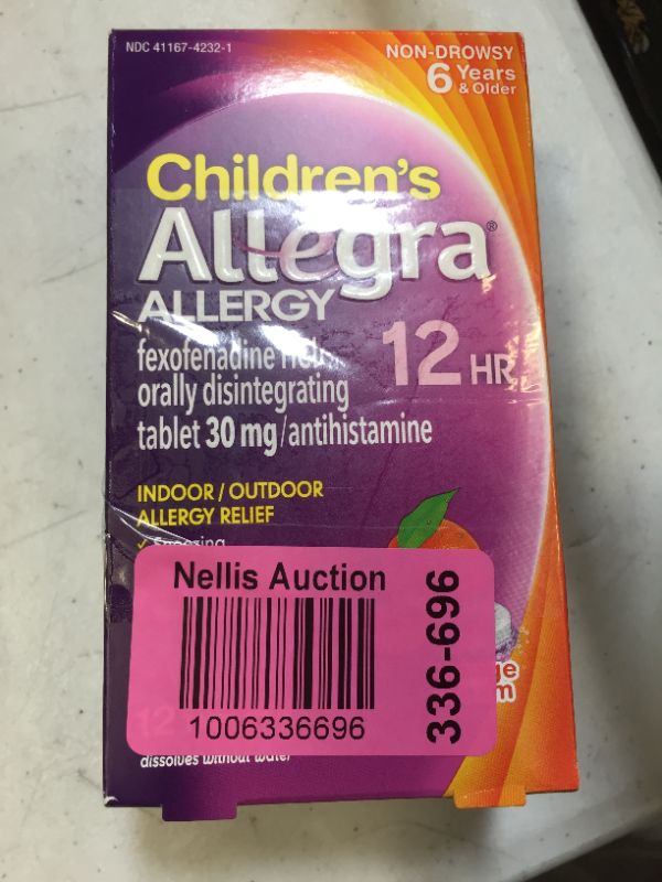 Photo 3 of 2 Allegra Children's Non-Drowsy Antihistamine Meltable Tablets for 12-Hour Allergy Relief, 30 mg 12-Count EXP 10/2022
