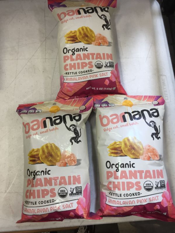 Photo 2 of Barnana Organic Plantain Chips, Himalayan Pink Salt, Paleo, Vegan, Grain Free Chips,5 Ounce (Pack of 3) BB 04MAR2022

