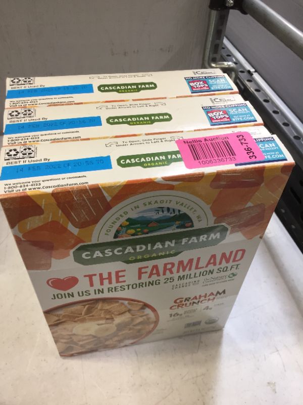 Photo 3 of 3 Cascadian Farm Organic Graham Crunch Cereal, 9.6 oz BB 14FEB2022
