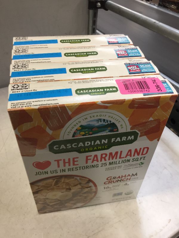 Photo 3 of 4 Cascadian Farm Organic Graham Crunch Cereal, 9.6 oz BB 13FEB2022
