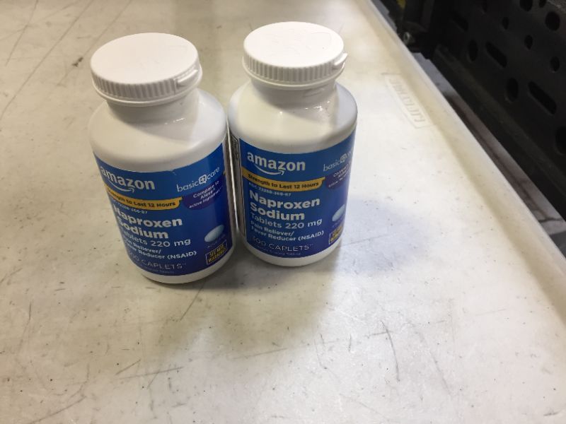 Photo 2 of Amazon Basic Care Naproxen Sodium Tablets, 300 Count 2 pack expires 12/2022
