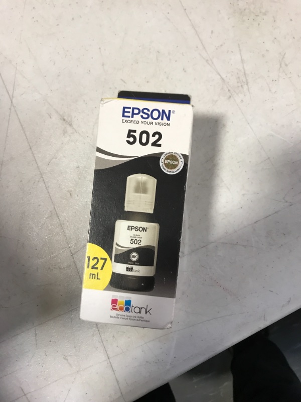 Photo 2 of EPSON T502 EcoTank Ink Ultra-high Capacity Bottle Black (T502120-S) for select Epson EcoTank Printers
