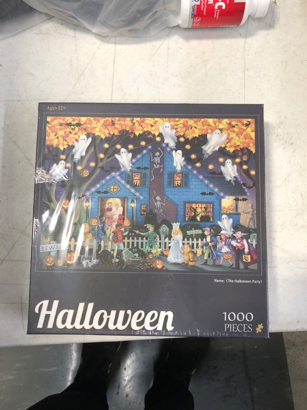 Photo 2 of Halloween Puzzles 1000 Pieces, Horror Games Jigsaw Puzzle for Adults, Halloween Decoration for Family Party Holiday, Jigsaw Puzzle for Adults and Kids Family Game Holiday Toys Gift
