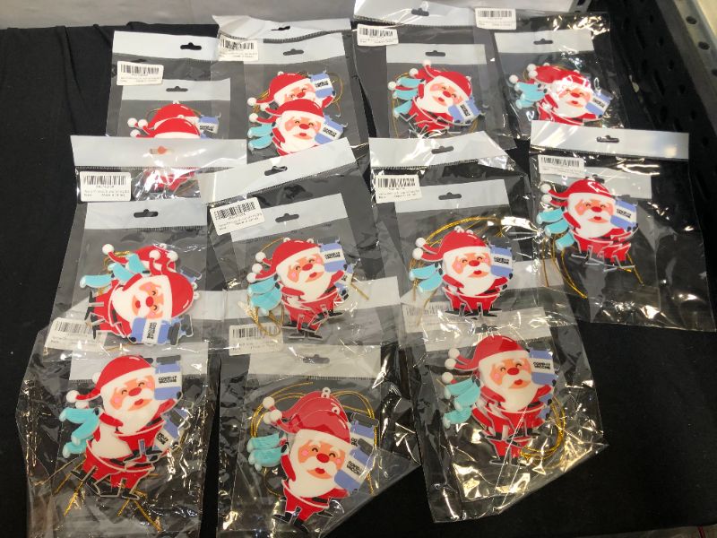 Photo 2 of Christmas Ornaments Set of Vaccine Santa for Christmas Tree Decorations, 3 inch Tall Vaccine Santa Hanging Charms Christmas Tree Ornament Holiday Decorations(3 Pack) 11PK
