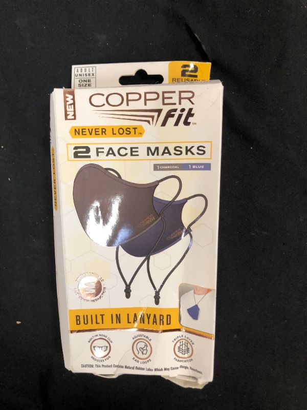 Photo 2 of Copper Fit Never Lost Mask 2pk