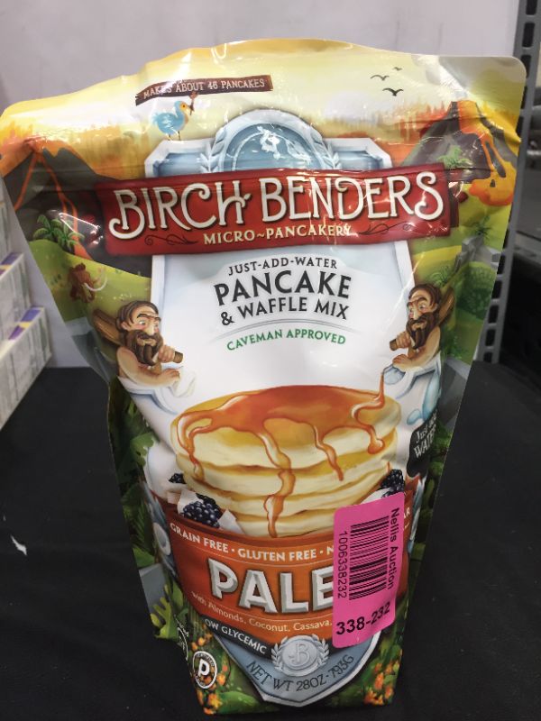 Photo 2 of Birch Benders Paleo Pancake & Waffle Mix, Made With Cassava, Coconut & Almond Flour, Just Add Water, 28 Oz BB 01/17/2022
