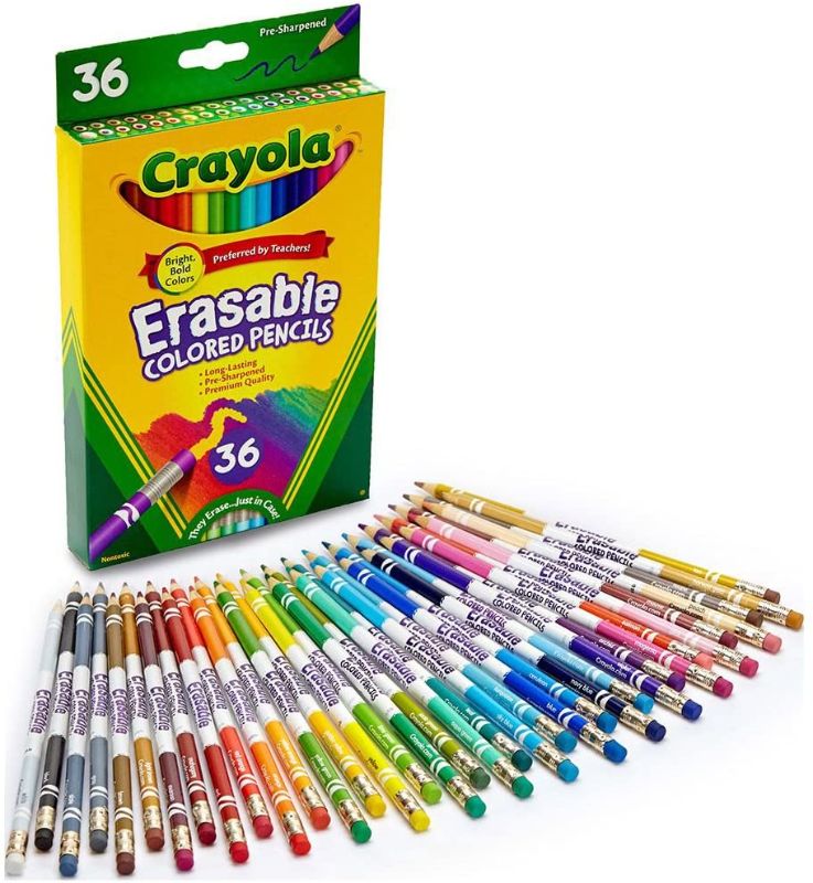 Photo 1 of Crayola Erasable Colored Pencils, 36 Count