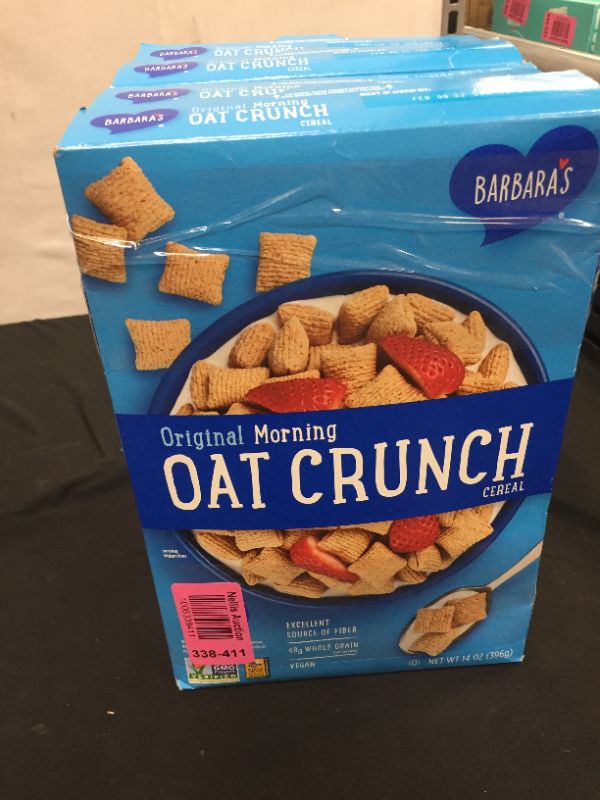 Photo 4 of 4 Three Sisters Barbara's Morning Oat Crunch Original Cereal, Heart Healthy, Non-GMO, 14 Oz Box
