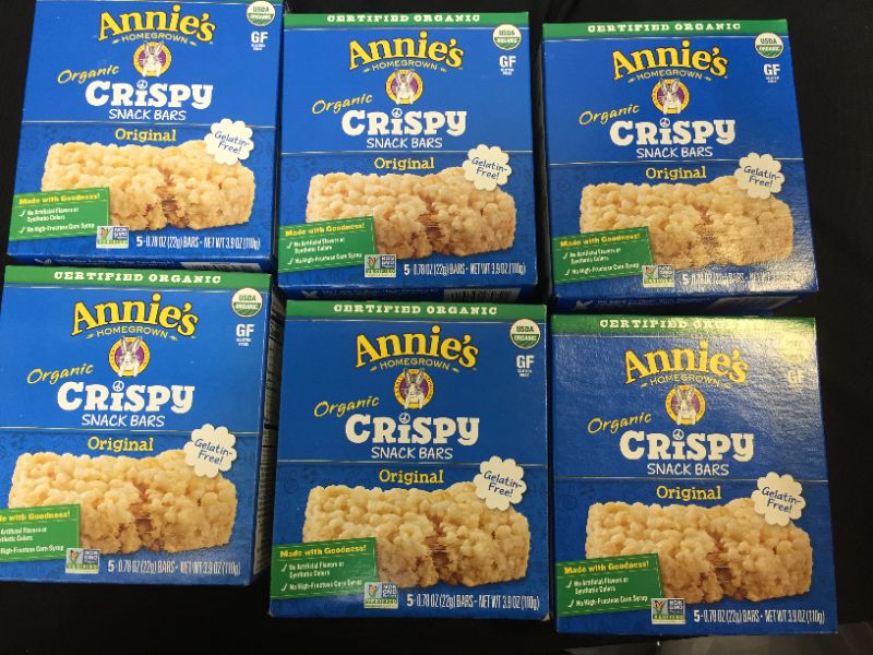 Photo 1 of 6 Annie's Organic Original Crispy Snack Bars, Gluten Free, 3.9 oz, 5 ct 
