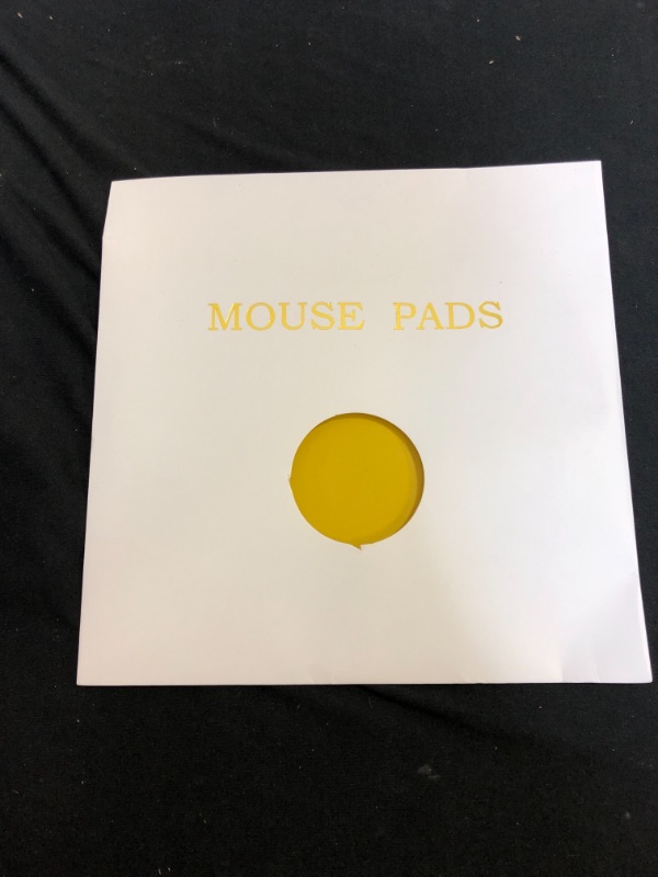 Photo 2 of Circle Mouse Pad,9 inches PU Leather Mouse Pads with Stitched Edge Mouse Mat,Waterproof Non-Slip Cute Mouse Pad for Laptop PC/Computer Desktop Office Work Home Gaming Wireless Mouse(Color #24) - LIGHT YELLOW 
