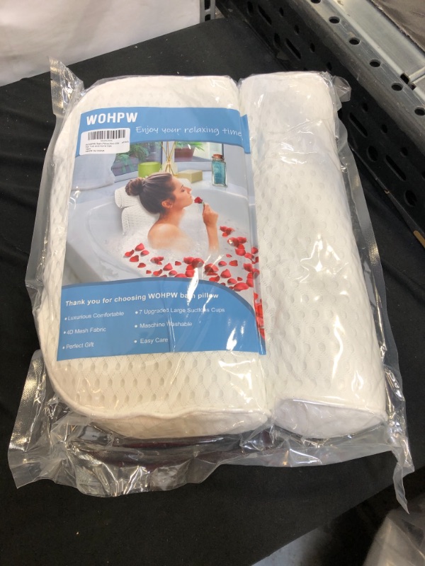 Photo 2 of Aquasentials Inflatable Bath Pillow - Terry Cloth - size 8.39 x 6.18 x 0.79 inches
