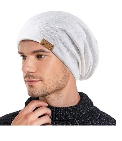 Photo 1 of PAGE ONE Mens Slouchy Beanie Winter Warm Comfortable Cozy Skull Cap Chunky Baggy Oversized Hat
