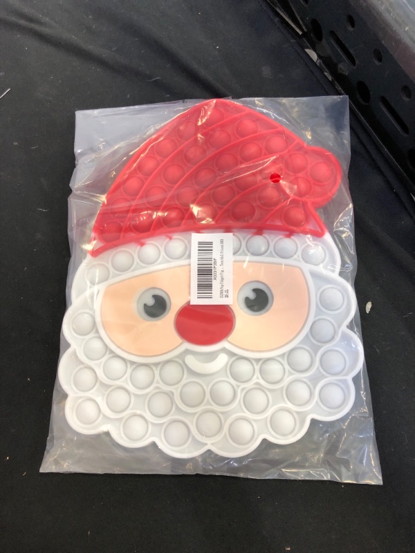 Photo 1 of IGINOA Pop Popper Fidget Figetget Sensory Its Toy Popping Anxiety Autism Stress Relieve Bubble Silicone Gift Special Need for Girl Boy Kid Teen Adult Friend ADHD Red White Christmas Santa Claus
