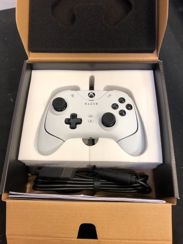 Photo 3 of Razer Wolverine V2 Wired Gaming Controller for Xbox Series X|S, Xbox One, PC: Remappable Front-Facing Buttons - Mecha-Tactile Action Buttons and D-Pad - Trigger Stop-Switches - White
