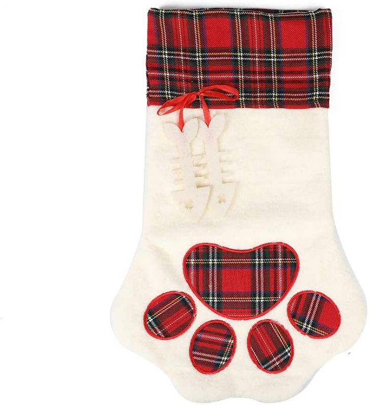 Photo 1 of LO LORD LO Christmas Stocking for Pet Dog Cat Large Paw Stocking for Personalize - 2
