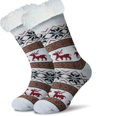 Photo 1 of Warm Fleece Lined Winter Soft Slipper Socks Christmas With Non Slip Men's Women
size - 
Women 7-13; Men 7-14
