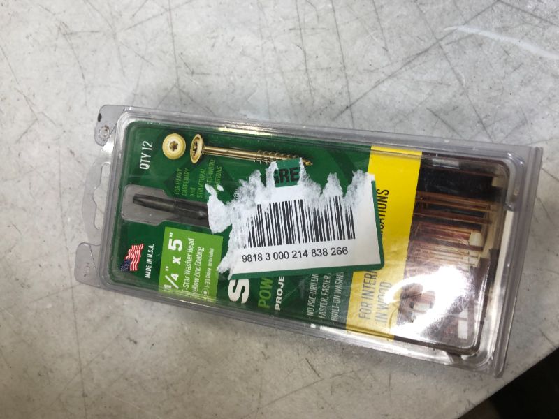 Photo 1 of 12 pack 5in indoor screws with power tool bit 