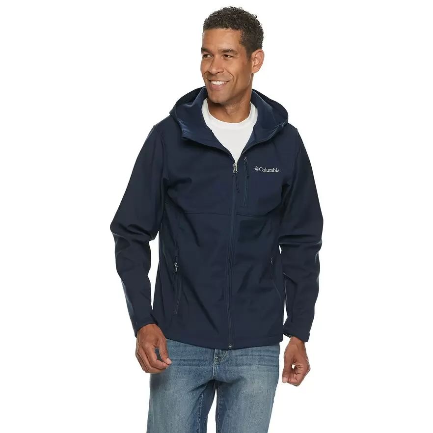 Photo 1 of Colombia Mens Ascender Softshell Hooded Full Zip Jacket L - Blue
