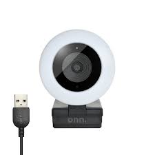 Photo 1 of onn. Webcam with Ring Light-3 LED levels, Autofocus, Up to 1440p Resolution, Bui