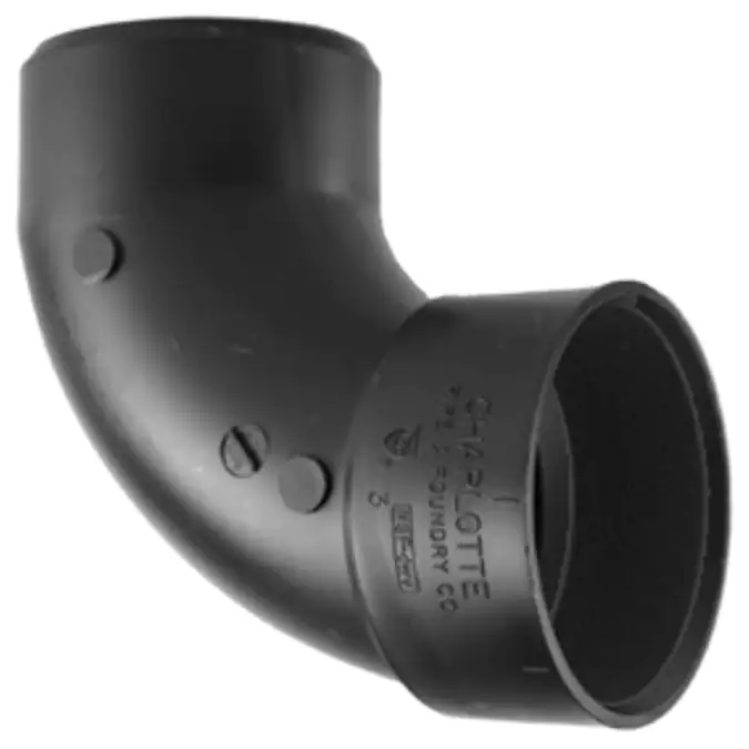 Photo 1 of 2 pack Charlotte Pipe 2 in. Hub T X 2 in. D Spigot ABS 90 Degree Elbow