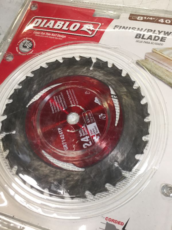 Photo 2 of DIABLO 8-1/4 in. x 40-Tooth Finish Circular Saw Blade