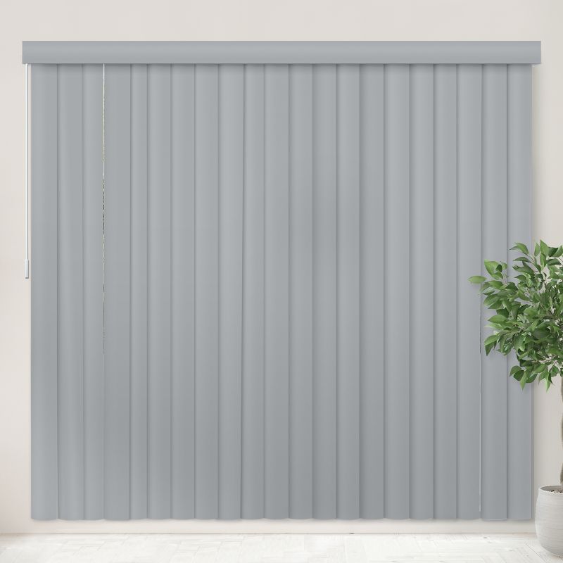 Photo 1 of CHICOLOGY Vertical Blinds , Door Blinds , Blinds & Shades , Blackout Blinds ,Window Shade , Vertical Blinds for Sliding Doors , Sliding Blinds Oxford White (High Quality Vinyl) 78"W X 84"H
