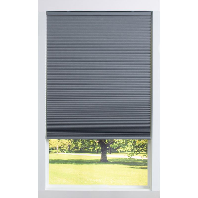 Photo 1 of Allen + Roth AR 1.5-in Gray Blackout Recycle Cellular Shade 34x64
