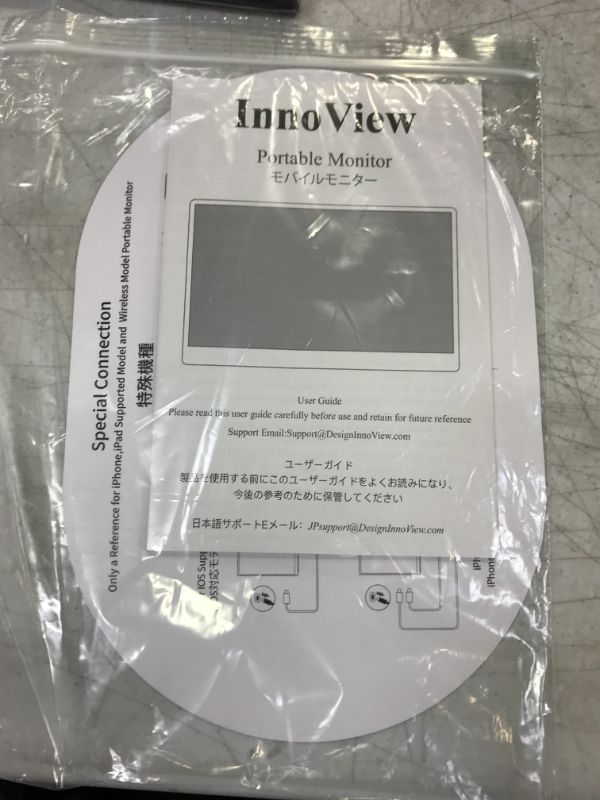 Photo 4 of InnoView Ultra Slim Portable Monitor for Laptop HDMI USB C, 15.6” FHD 1080P HDR IPS Screen 178°Full View---COULD NOT TST---NO BOX---