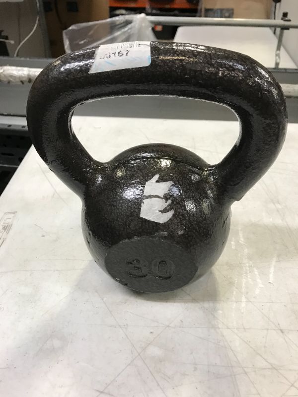 Photo 2 of 30 Lb. Cast Iron Kettlebell---ITEM IS DIRTY/HAS STICKER RESIDUE----