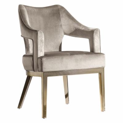 Photo 1 of Chic Home Taupe Gourdon Accent Chair
