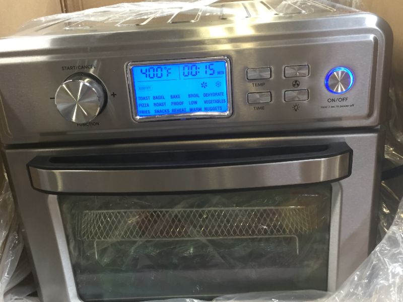 Photo 2 of Elite Gourmet EAF8190D Maxi-Matic Digital Programmable Fryer Oven, Oil-Less Convection Oven Extra Large 22 Quart Capacity, Fits 12" pizza, Grill, Bake, Roast, Air Fry, 1700-Watts, Stainless Steel
