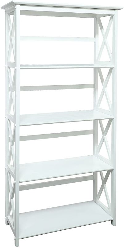 Photo 1 of Casual Home Montego Bookcase, 5-Shelf, White,324-51
