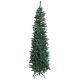 Photo 1 of  6 FT Artificial Christmas Tree Pre-Lit Tree Pencil Pine with 719 Tips & Metal Stand for Home Decoration Green