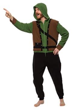 Photo 1 of Funziez! Robin Hood Unisex Adult Costume Pajamas - One Piece Novelty Cosplay Zip
2PACK
